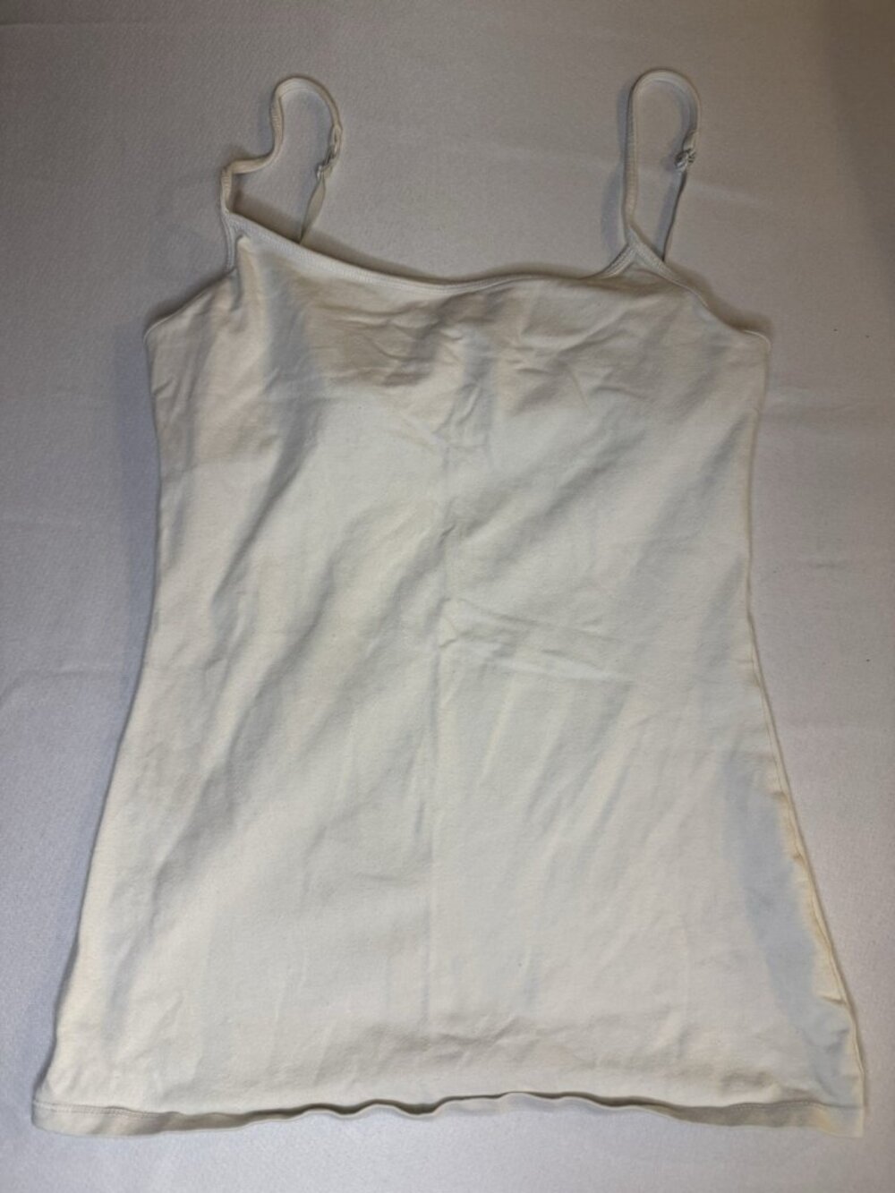 Maurices Women’s White Solid Camisole Tank Spaghetti Strap Scoop Neck S